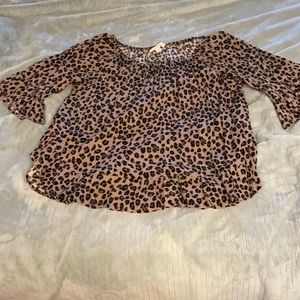 VanillaStar Leopard print top, Size 1X